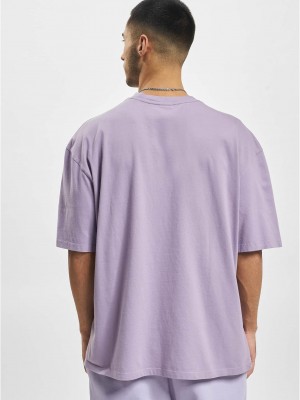 Мъжка тениска в светлолилав цвят DEF Basic