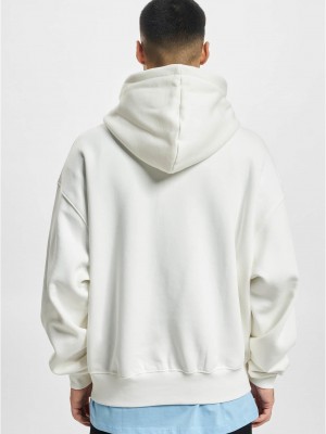 Мъжки суичър с качулка в бял цвят DEF Zip Hoodie