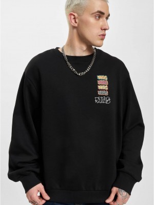 Мъжка широка блуза в черен цвят Dangerous DNGRS Wallarts Мъжка широка блуза в черен цвят Dangerous DNGRS Wallarts