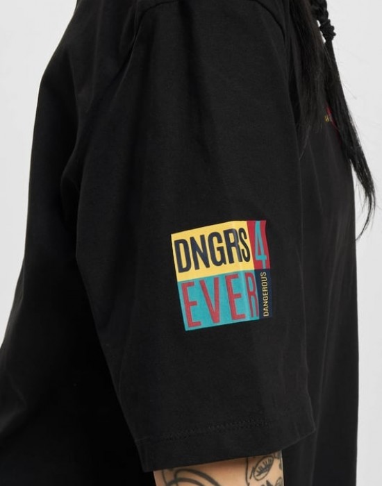 Дамска тениска в черен цвят Dangerous DNGRS Wallart, Dangerous DNGRS, Тениски - Complex.bg