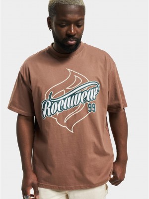 Мъжка тениска в тъмнобежов цвят Rocawear Luisville