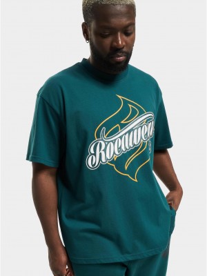 Мъжка тениска в цвят тюркоаз Rocawear Luisville