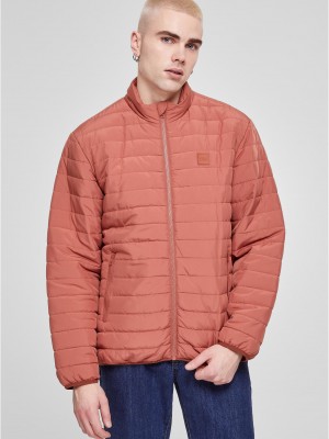 Мъжко преходно яке в цвят корал Urban Classics Light Bubble