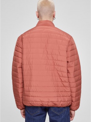 Мъжко преходно яке в цвят корал Urban Classics Light Bubble