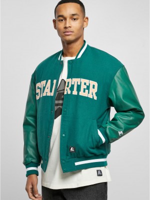 Мъжко колежанско яке в зелено Starter Team