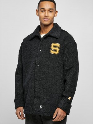 Мъжко пухено яке в черен цвят Starter Sherpa