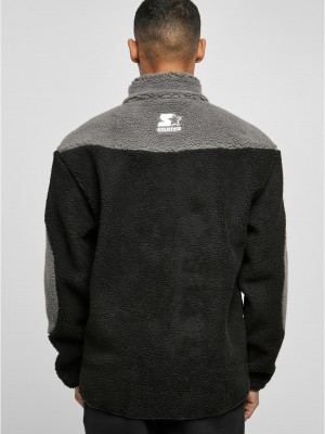 Мъжко пухено яке в черен цвят Starter Sherpa Fleece