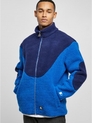 Мъжко пухяно яке в син цвят Starter Sherpa Fleece
