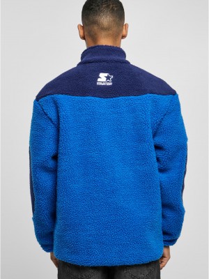Мъжко пухяно яке в син цвят Starter Sherpa Fleece