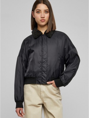 Дамско авиаторско яке в черен цвят Urban Classics Ladies  Pilot Дамско авиаторско яке в черен цвят Urban Classics Ladies  Pilot