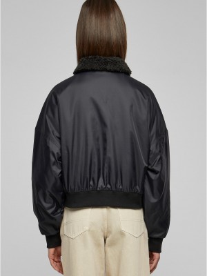 Дамско авиаторско яке в черен цвят Urban Classics Ladies  Pilot Дамско авиаторско яке в черен цвят Urban Classics Ladies  Pilot