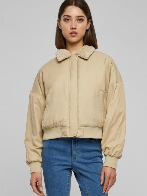 Дамско авиаторско яке в цвят покър пясък Urban Classics Ladies Pilot Дамско авиаторско яке в цвят покър пясък Urban Classics Ladies Pilot