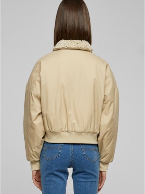 Дамско авиаторско яке в цвят покър пясък Urban Classics Ladies Pilot Дамско авиаторско яке в цвят покър пясък Urban Classics Ladies Pilot