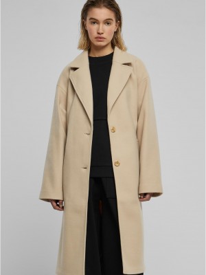 Дамско дълго палто в бежов цвят Urban Classics Дамско дълго палто в бежов цвят Urban Classics