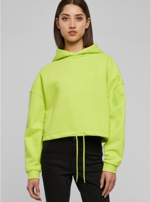 Дамски суичър в зелен цвят Urban Classics Ladies Cropped