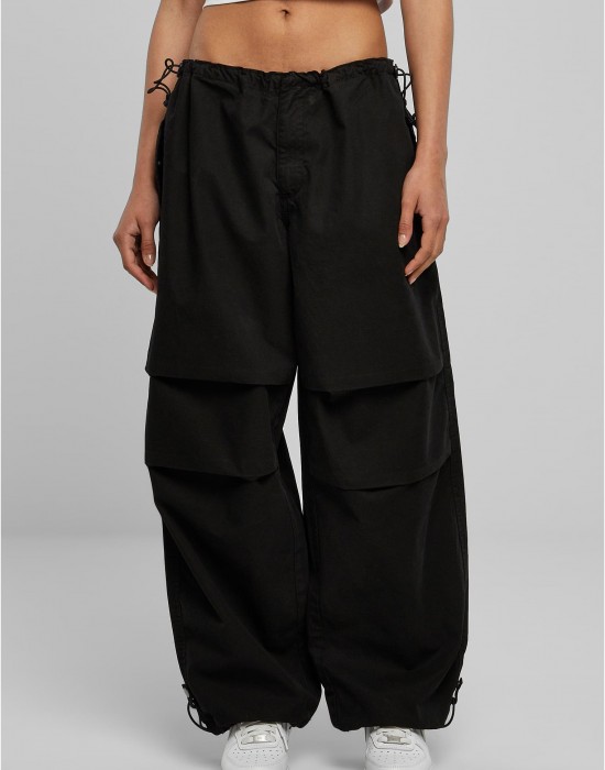 Дамски широк панталон в черен цвят Urban Classics Parachute, Urban Classics, Панталони - Complex.bg