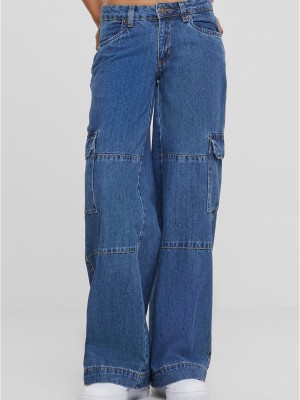Дамски карго дънки в син цвят Urban Classics
