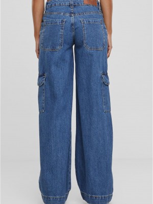 Дамски карго дънки в син цвят Urban Classics