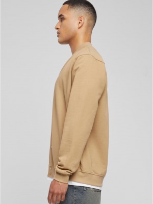 Мъжко колежанско яке в бежово Urban Classics Solid College 