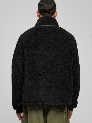Мъжко пухено яке в черен цвят Urban Classics Sherpa
