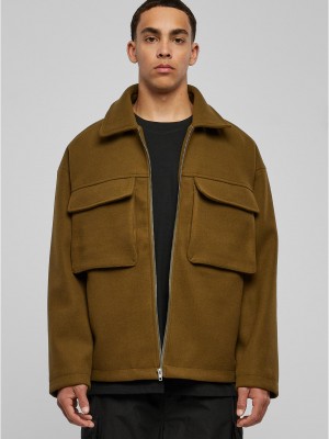Мъжко яке в цвят маслина Urban Classics Big Pocket