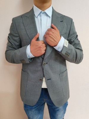 Елегантно мъжко сако в сив цвят Van Gils