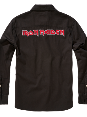 Мъжка риза в черен цвят Iron Maiden Luis NOTB