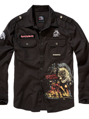 Мъжка риза в черен цвят Iron Maiden Luis NOTB
