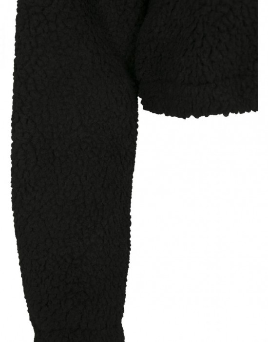 Дамска блуза в черно от Urban Classics Ladies Short Sherpa Troyer, Urban Classics, Блузи - Complex.bg