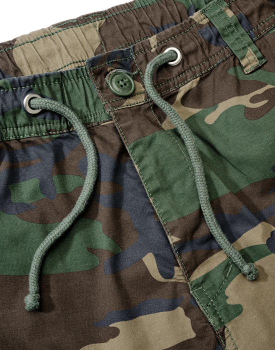 Мъжки летни панталони в зелен камуфлаж Ray Vintage woodland, Brandit, Панталони - Complex.bg