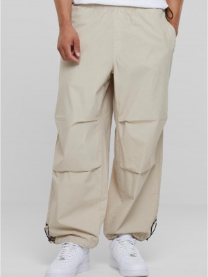 Мъжки широк панталон в бежов цвят Urban Classics Parachute