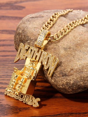Death Row Records медальон в цвят злато