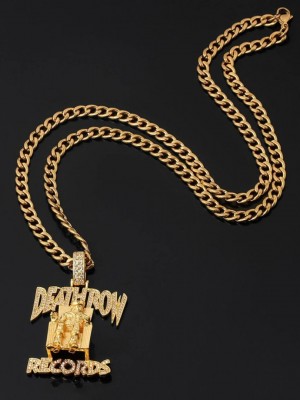 Death Row Records медальон в цвят злато