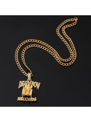 Death Row Records медальон в цвят злато Death Row Records медальон в цвят злато