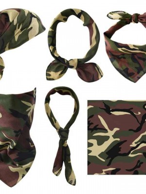 Кърпа за глава бандана HoodStyle Bandana в сив камуфлаж