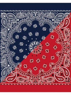 Кърпа за глава бандана HoodStyle Bandana двуцветна - тъмносиньо-червено