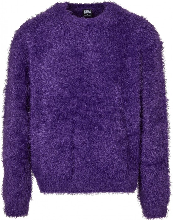 Мъжки пухен пуловер в лилав цвят Urban Classics