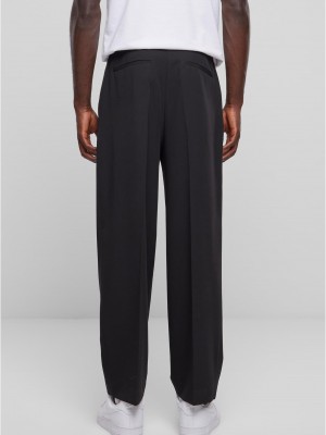 Мъжки панталон в черен цвят с широки крачоли Urban Classics