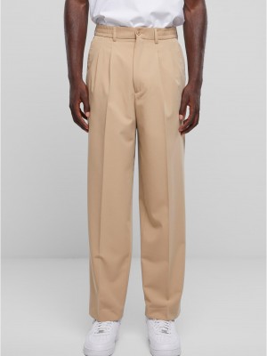 Мъжки панталон в бежов цвят с широки крачоли Urban Classics