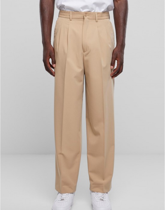 Мъжки панталон в бежов цвят с широки крачоли Urban Classics