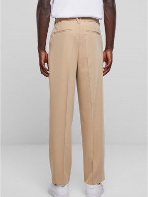 Мъжки панталон в бежов цвят с широки крачоли Urban Classics