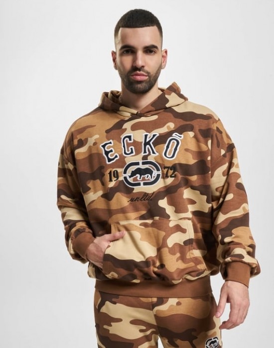 Мъжки суичър в камуфлажен цвят Ecko Unltd Camo Oversized