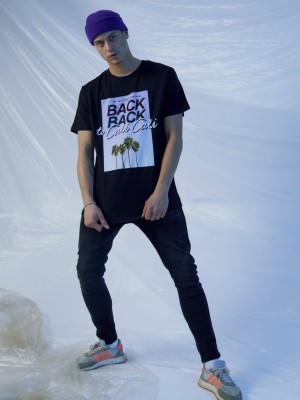Мъжка тениска Mister Tee Cali Cali в черен цвят
