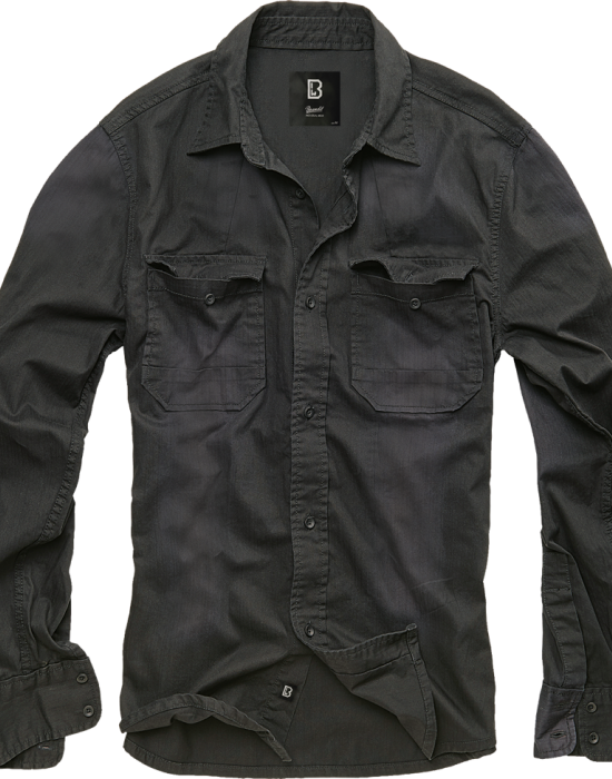 Мъжка дънкова риза в черен цвят Brandit Hardee Denim