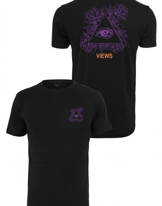 Мъжка черна тениска Mister Tee Purple Views