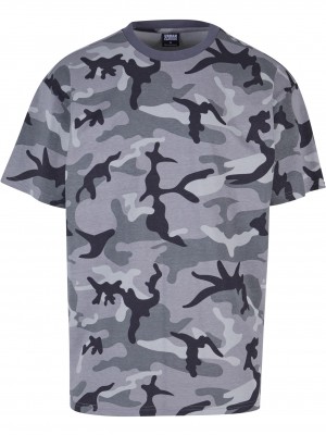 Мъжка камуфлажна тениска Oversized dark camo