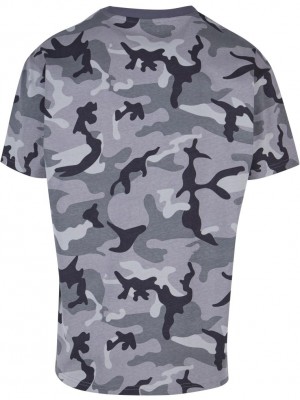 Мъжка камуфлажна тениска Oversized dark camo