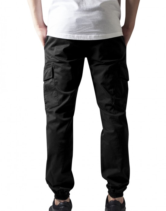 Мъжки карго панталони в черно Urban Classics Washed Cargo Twill Jogging Pants