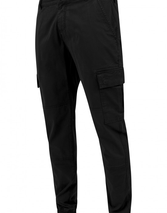 Мъжки карго панталони в черно Urban Classics Washed Cargo Twill Jogging Pants
