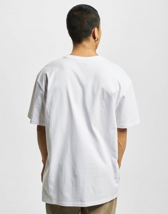 Мъжка широка тениска в бял цвят Thug Life No Way